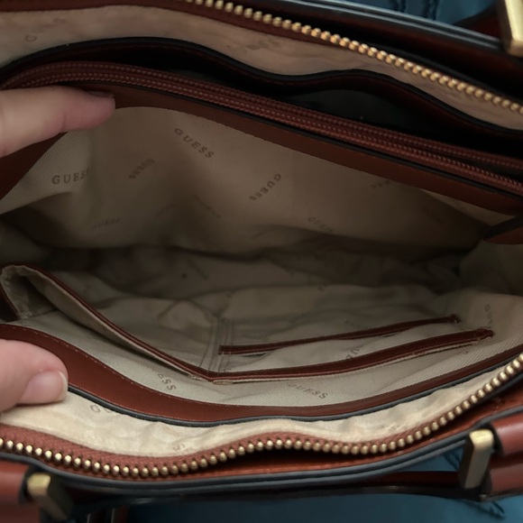 Guess Quilted Tan Satchel - Picture 6 of 9